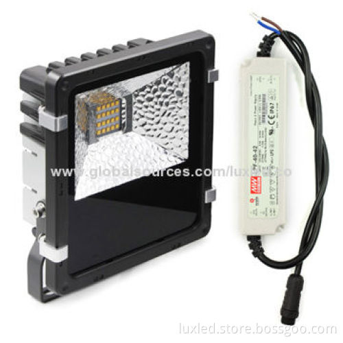 LED flood light, 30W, with Meanwell driver and Cree/Bridgelux LED